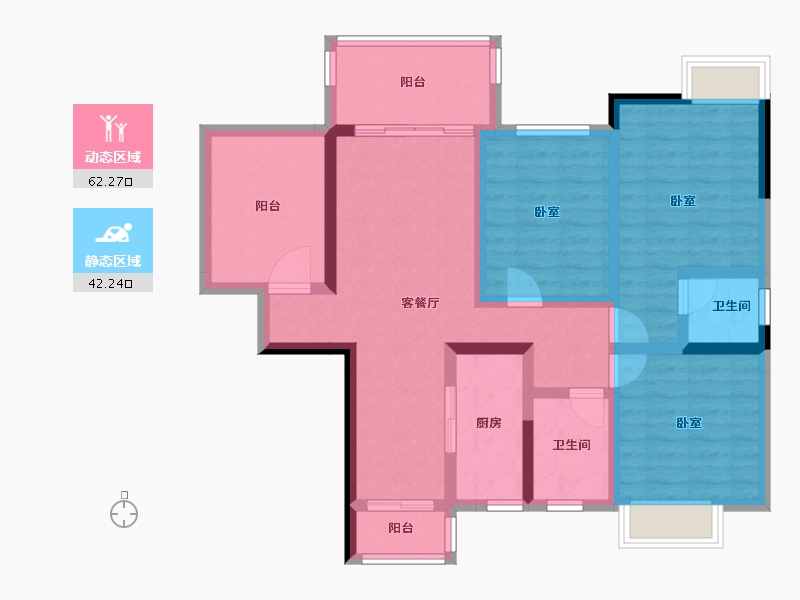 广东省-湛江市-华润置地湛江桃源里-90.89-户型库-动静分区