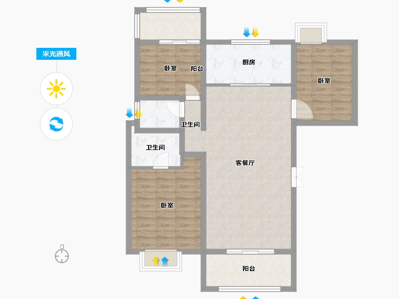 湖北省-孝感市-大悟绣江南-98.19-户型库-采光通风