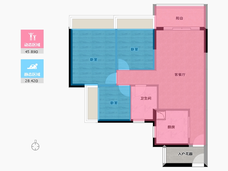 广东省-广州市-时代倾城（中新）-70.00-户型库-动静分区