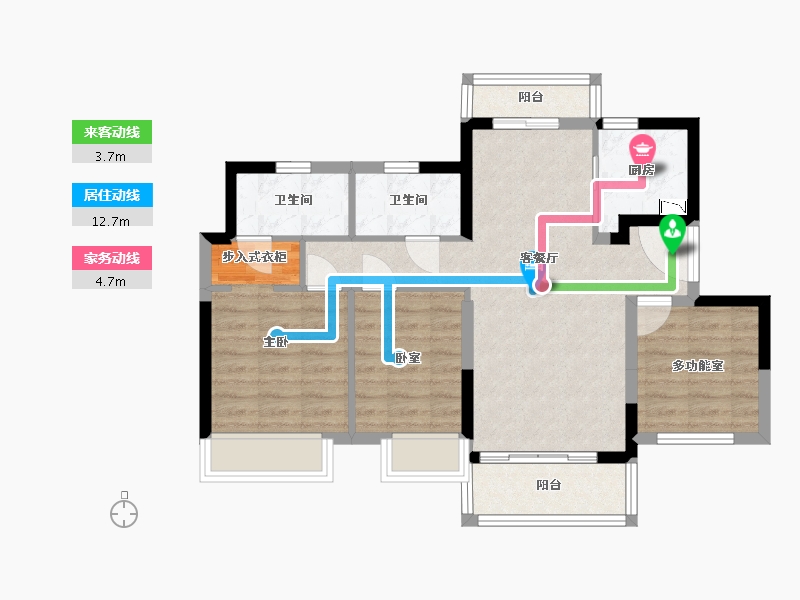 广东省-广州市-融创清城首府-75.69-户型库-动静线