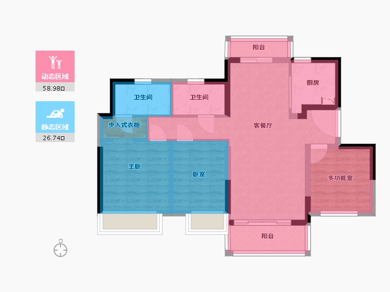 广东省-广州市-融创清城首府-75.69-户型库-动静分区