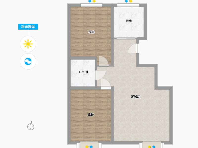 吉林省-长春市-万晟和府-72.00-户型库-采光通风