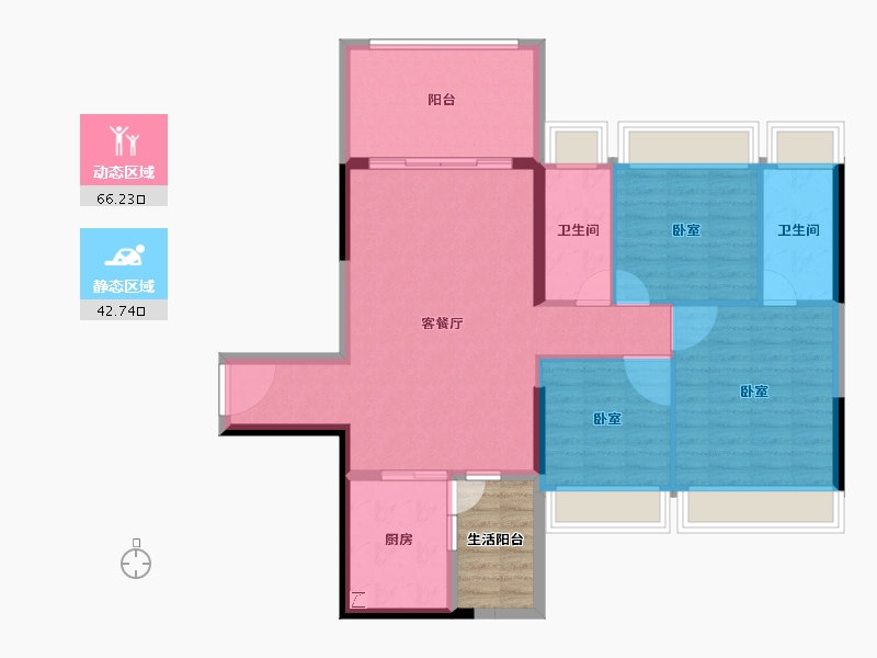 广东省-湛江市-汇泉·盛景名苑-104.38-户型库-动静分区