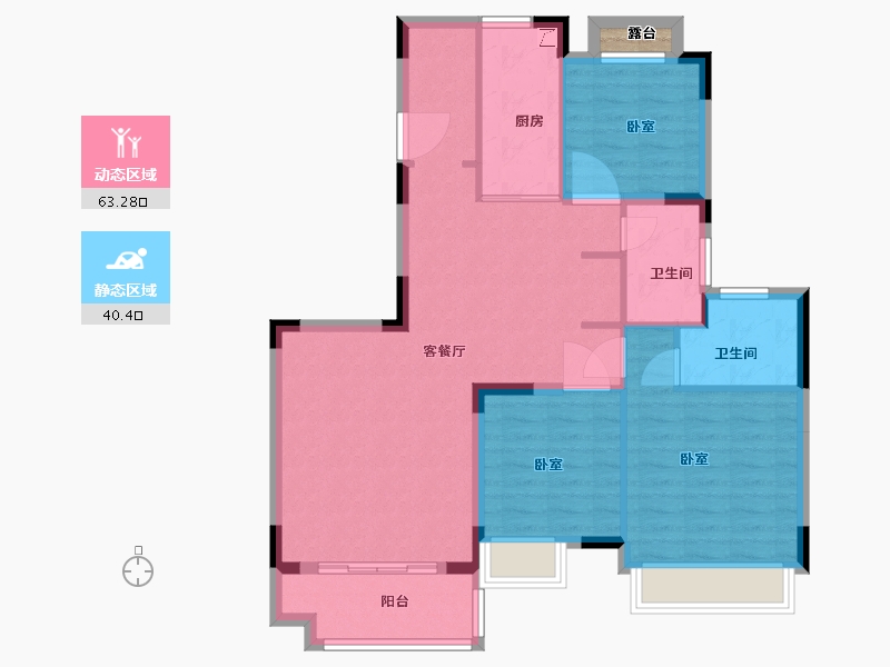 安徽省-六安市-恒大首府-94.25-户型库-动静分区