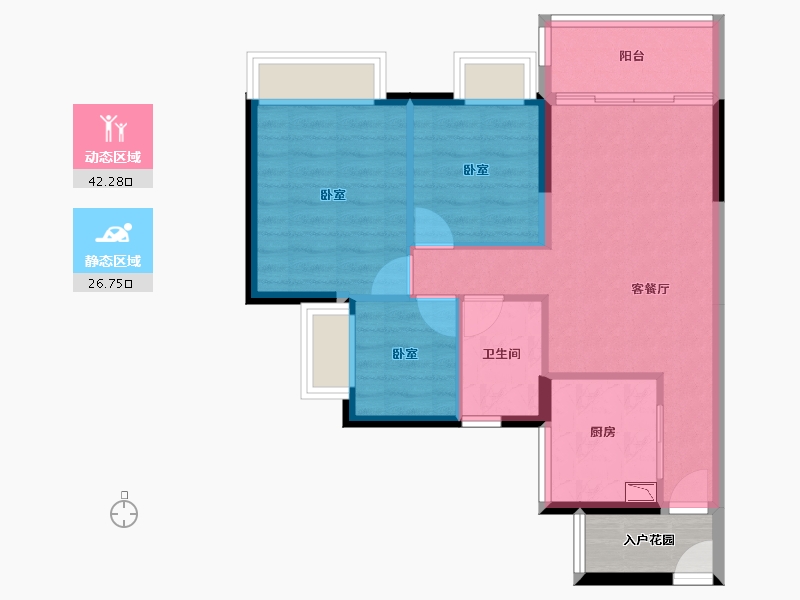 广东省-广州市-时代风华（增城）-65.02-户型库-动静分区