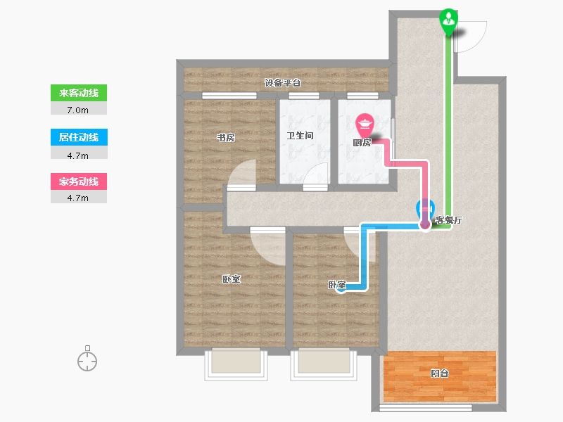 湖北省-武汉市-中德·金科学府-99.00-户型库-动静线