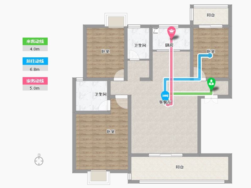 湖北省-孝感市-大悟绣江南-107.00-户型库-动静线