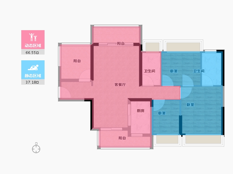 广东省-湛江市-敏捷珑玥台-92.60-户型库-动静分区