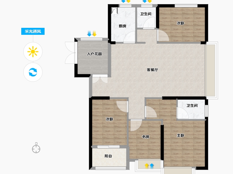 湖南省-湘潭市-玺宇·悦城国际-118.01-户型库-采光通风