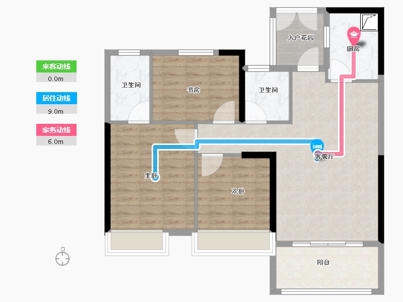 湖南省-湘潭市-玺宇·悦城国际-94.00-户型库-动静线