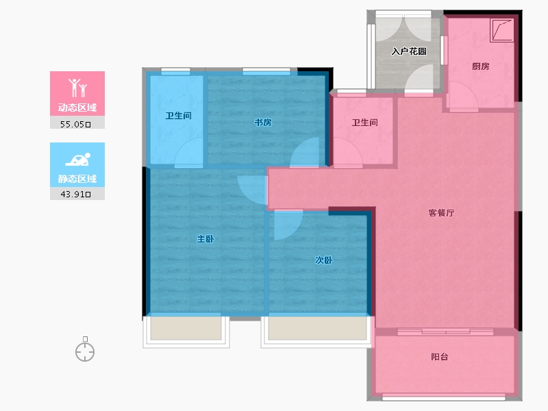 湖南省-湘潭市-玺宇·悦城国际-94.00-户型库-动静分区