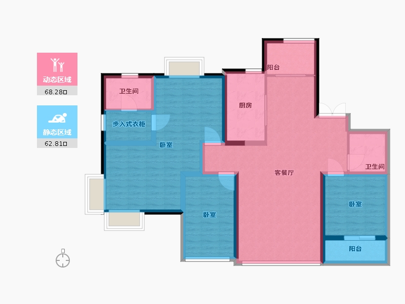 山东省-烟台市-海天雅筑-117.47-户型库-动静分区