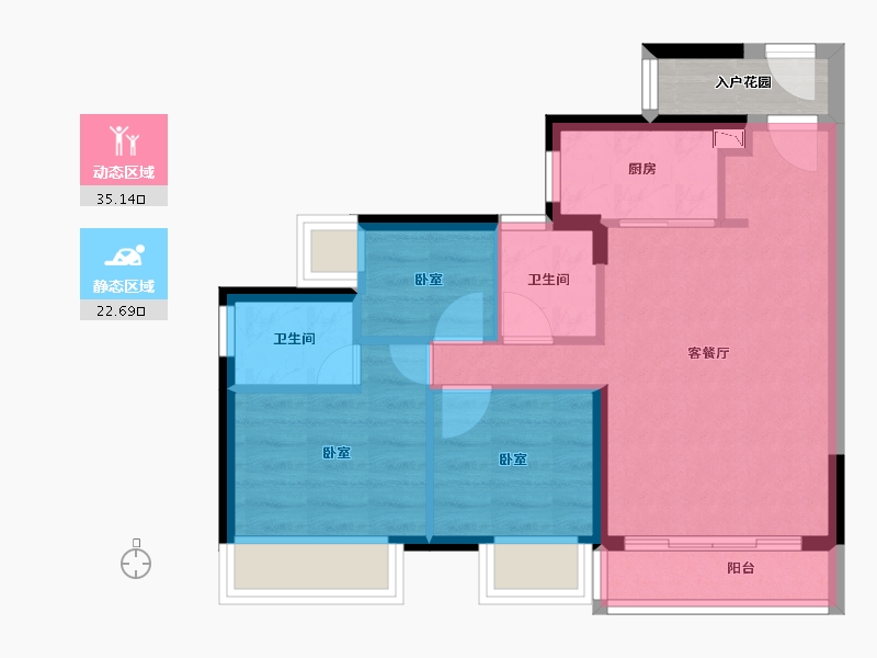 广东省-广州市-时代风华（增城）-53.64-户型库-动静分区