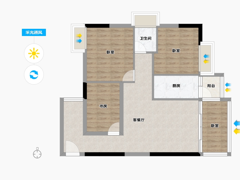 广东省-湛江市-名城世家-78.31-户型库-采光通风