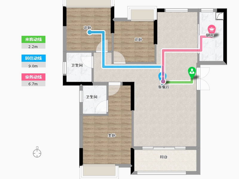 湖南省-湘潭市-玺宇·悦城国际-101.00-户型库-动静线