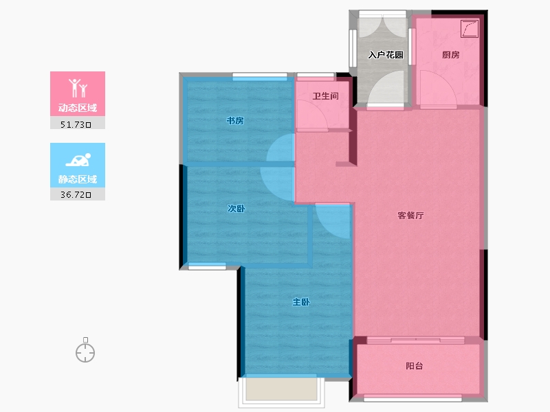 湖南省-湘潭市-玺宇·悦城国际-85.00-户型库-动静分区