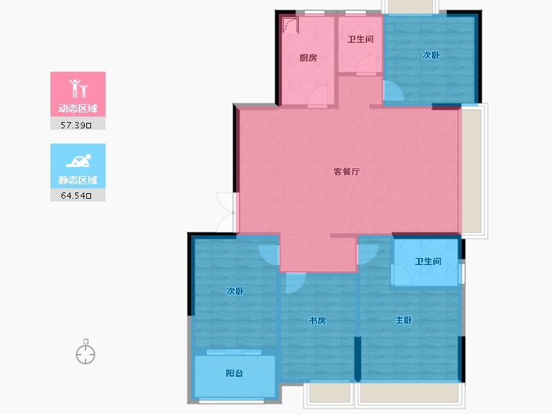 湖南省-湘潭市-玺宇·悦城国际-111.01-户型库-动静分区