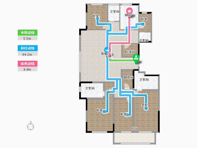 浙江省-宁波市-荣安观江园2期-244.01-户型库-动静线