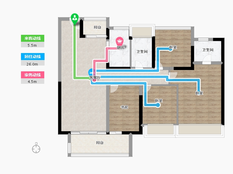 广东省-佛山市-湾区西部华侨城-101.00-户型库-动静线