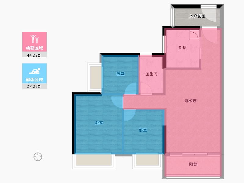 广东省-广州市-时代风华（增城）-67.91-户型库-动静分区