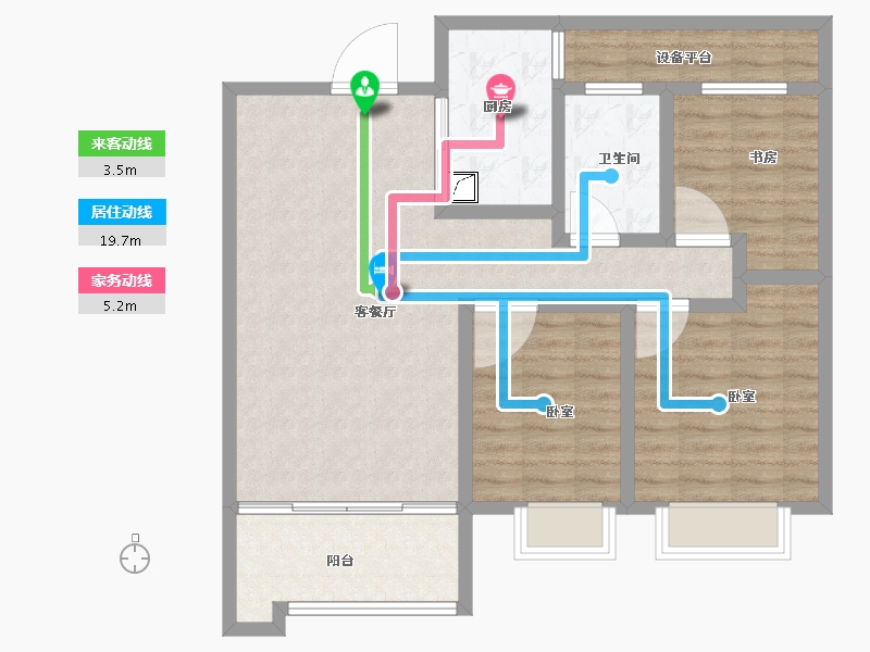 湖北省-武汉市-中德·金科学府-92.00-户型库-动静线