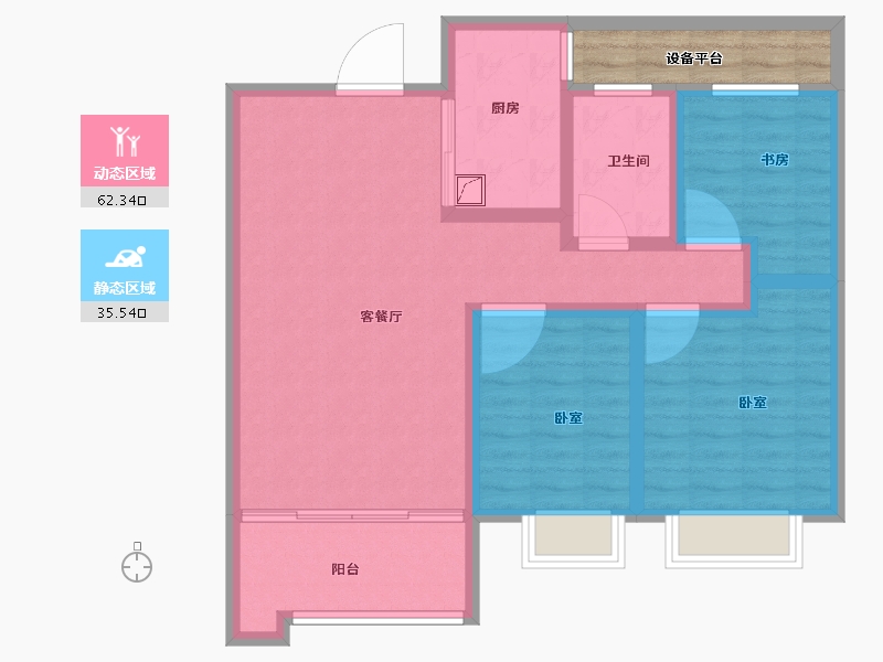 湖北省-武汉市-中德·金科学府-92.00-户型库-动静分区