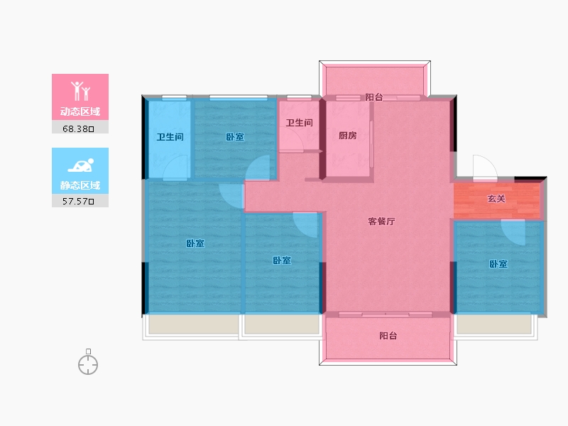 河南省-周口市-商水碧桂园天域-114.01-户型库-动静分区