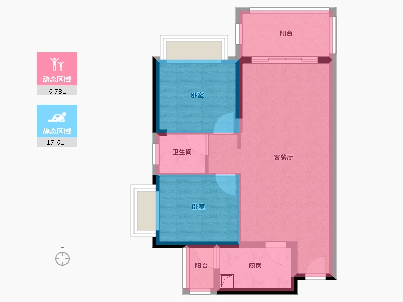 广东省-惠州市-茂基城市华府-57.02-户型库-动静分区