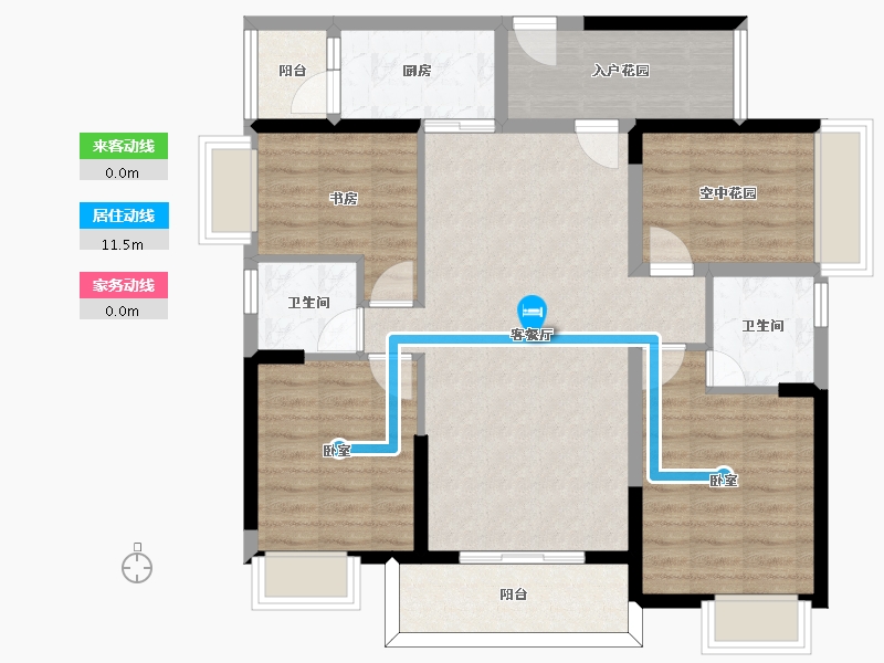 广东省-惠州市-龙湾新城-95.31-户型库-动静线