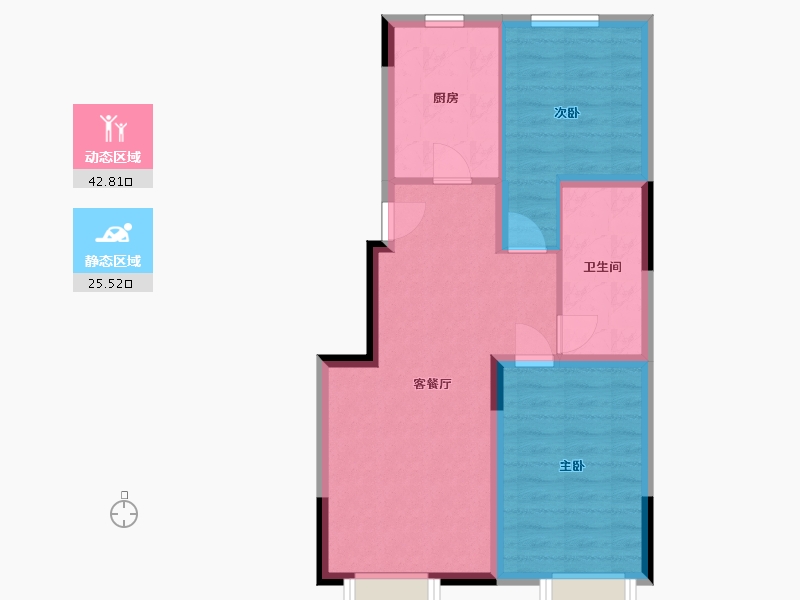 吉林省-长春市-力旺孔雀林-60.98-户型库-动静分区