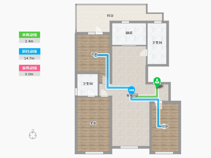 吉林省-长春市-国信南山-137.13-户型库-动静线