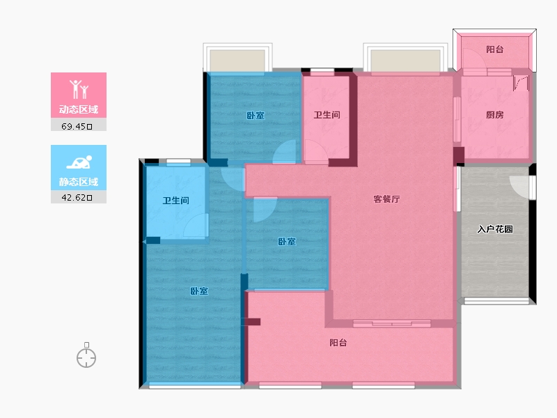 广东省-惠州市-茂基城市华府-110.73-户型库-动静分区