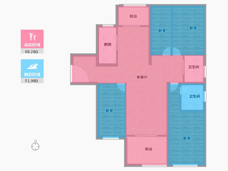 广东省-汕头市-合群·天合名轩-108.18-户型库-动静分区