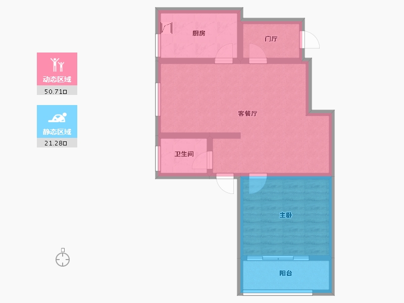 湖南省-湘潭市-万憬·欣悦园-63.80-户型库-动静分区