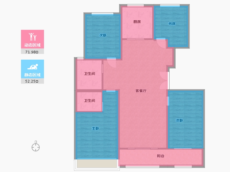 山东省-潍坊市-鲁鸿泰华蘭亭序-112.04-户型库-动静分区