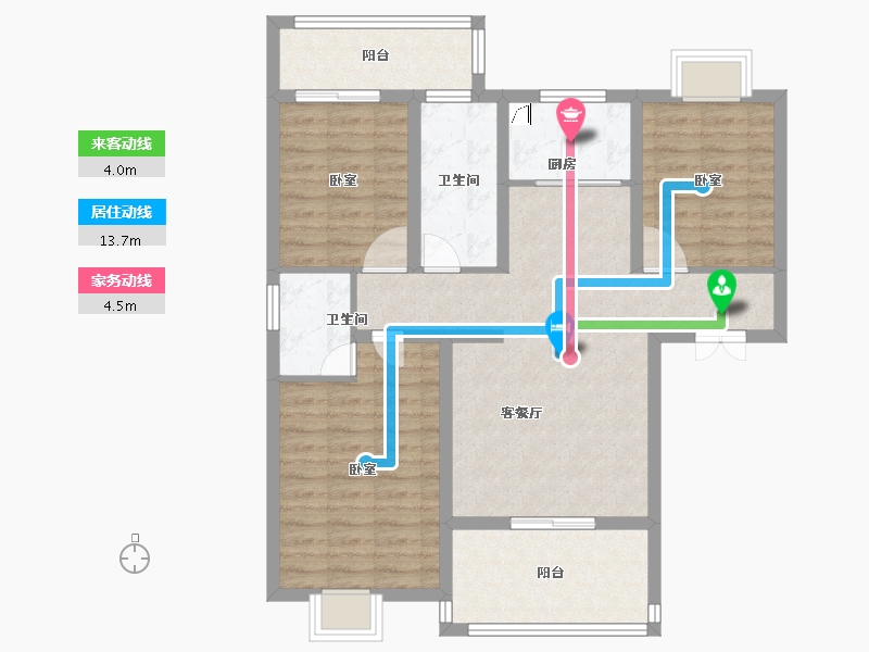 湖北省-孝感市-大悟绣江南-93.00-户型库-动静线