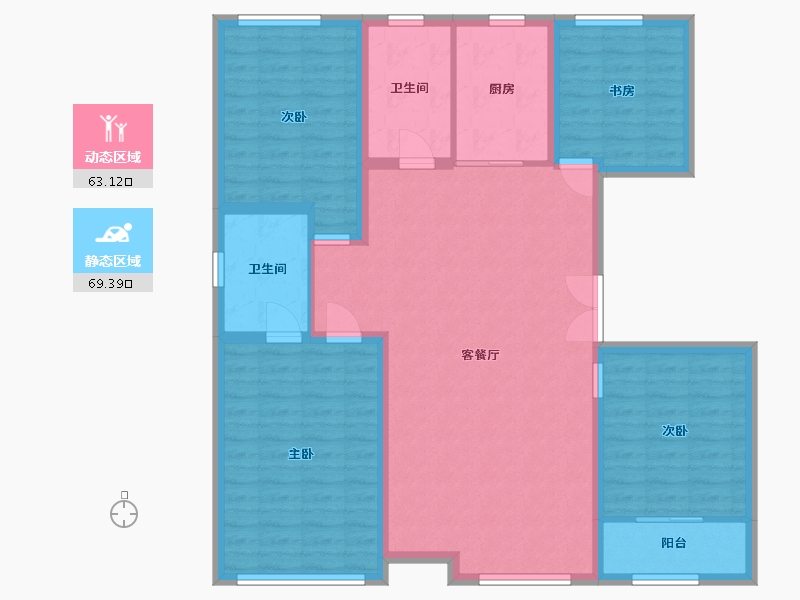 山东省-潍坊市-鲁鸿泰华蘭亭序-120.00-户型库-动静分区