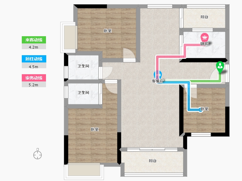 湖北省-十堰市-汇霖·智慧城-88.21-户型库-动静线