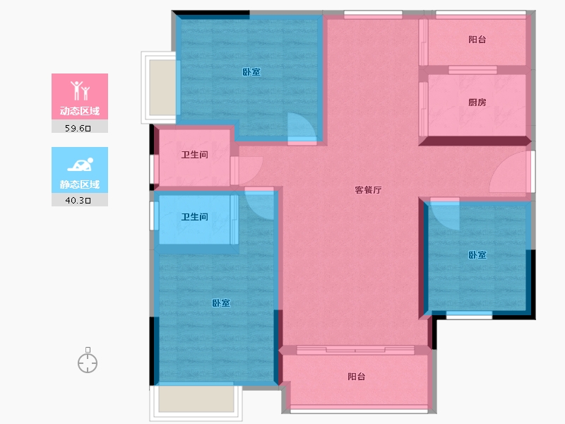 湖北省-十堰市-汇霖·智慧城-88.21-户型库-动静分区