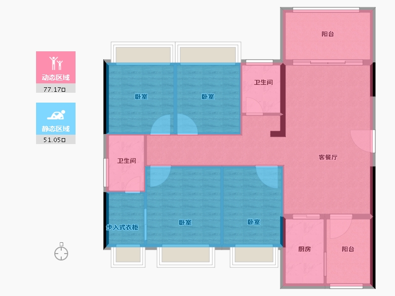 广东省-汕头市-天悦湾-117.00-户型库-动静分区