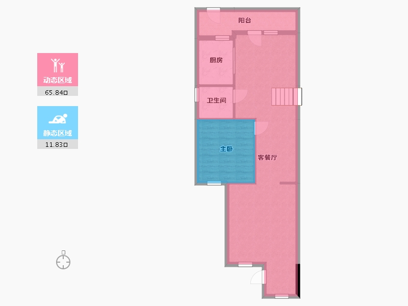 吉林省-长春市-国信南山-70.21-户型库-动静分区