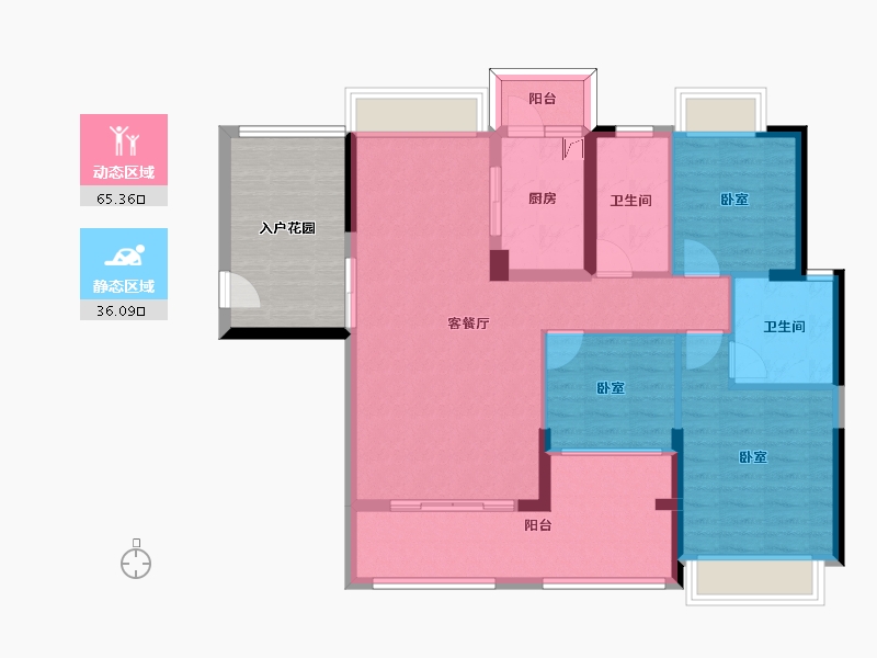 广东省-惠州市-茂基城市华府-101.23-户型库-动静分区