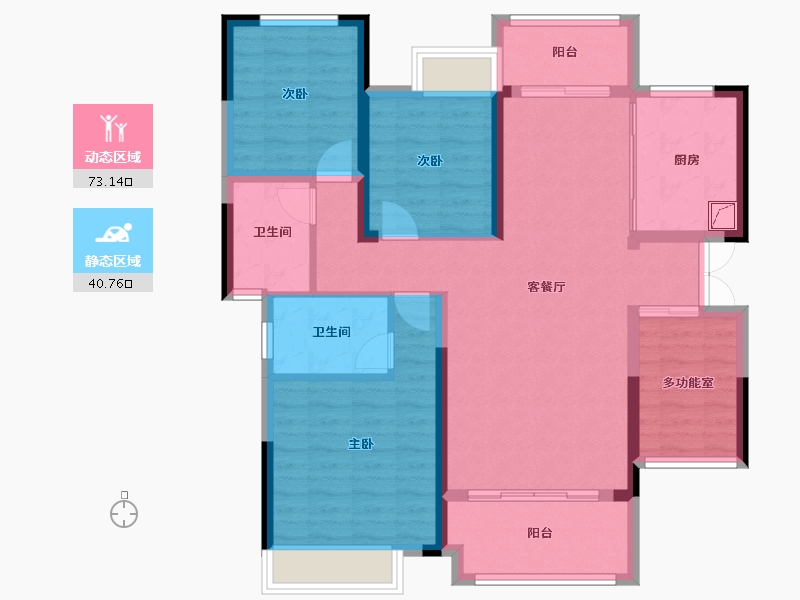 湖南省-湘潭市-百嘉信富瑶天下-101.51-户型库-动静分区