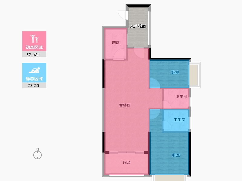 广东省-汕头市-天悦湾-79.99-户型库-动静分区