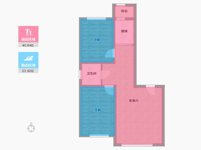 吉林省-长春市-富诚尚品-56.96-户型库-动静分区