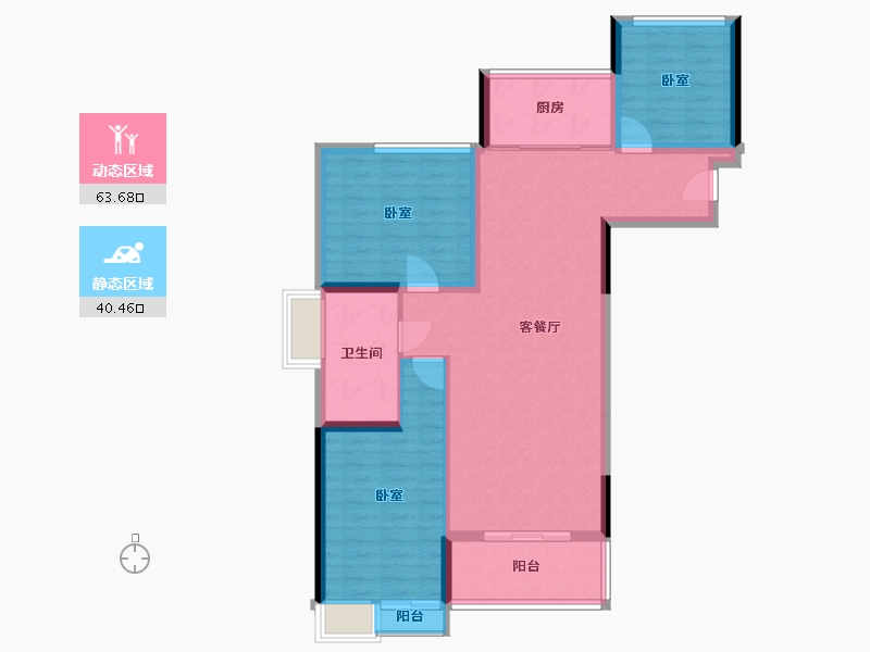 湖北省-十堰市-汇霖·智慧城-93.85-户型库-动静分区