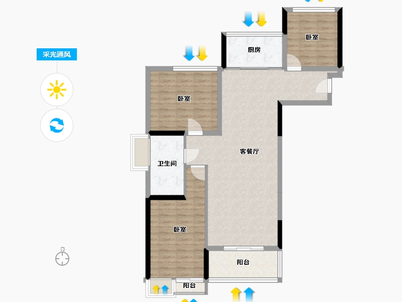 湖北省-十堰市-汇霖·智慧城-93.85-户型库-采光通风