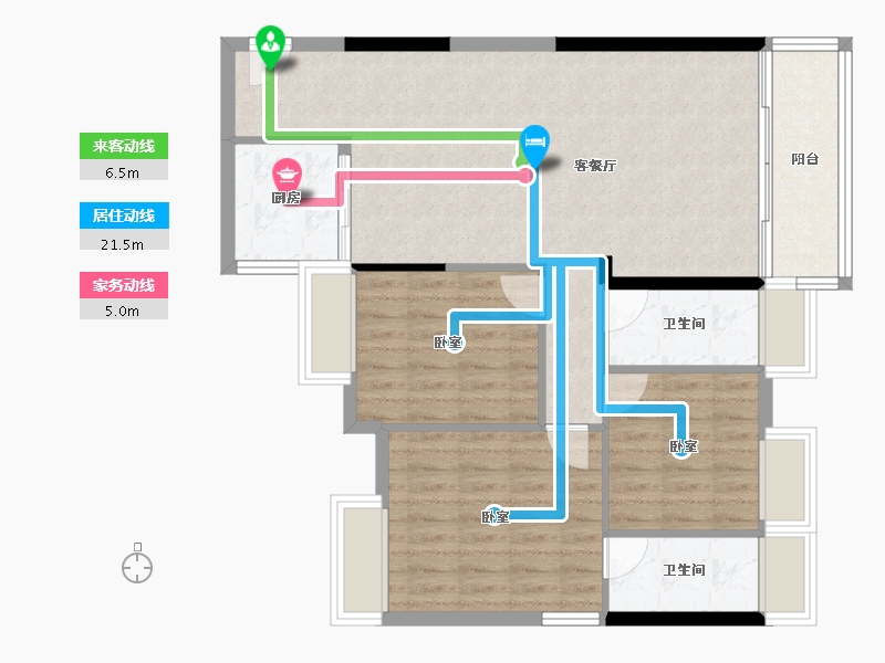 广东省-湛江市-名城世家-90.08-户型库-动静线