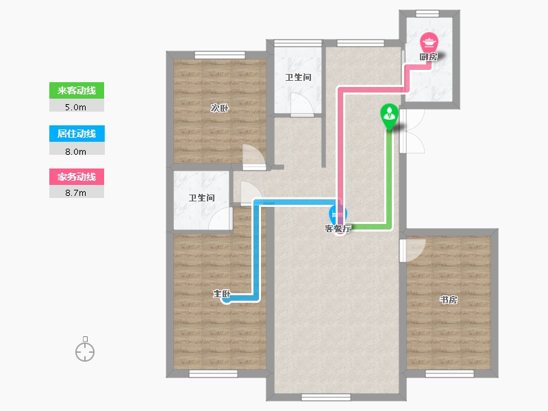 吉林省-长春市-富诚尚品-100.59-户型库-动静线