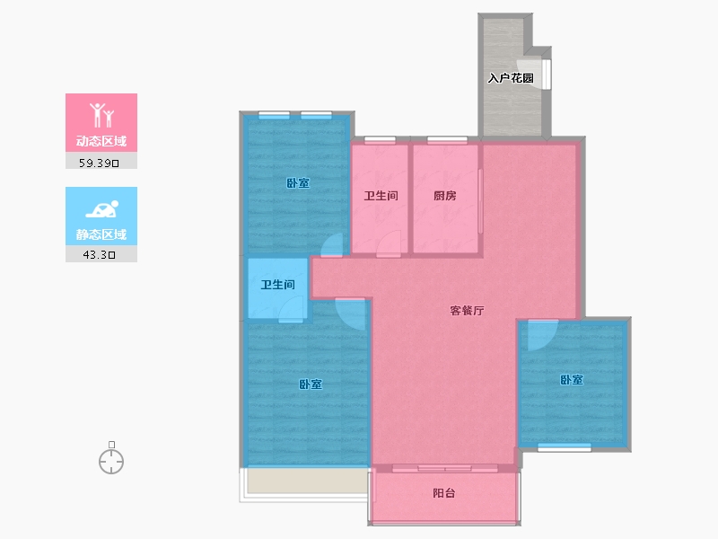 湖南省-怀化市-景东·黔阳府-99.90-户型库-动静分区